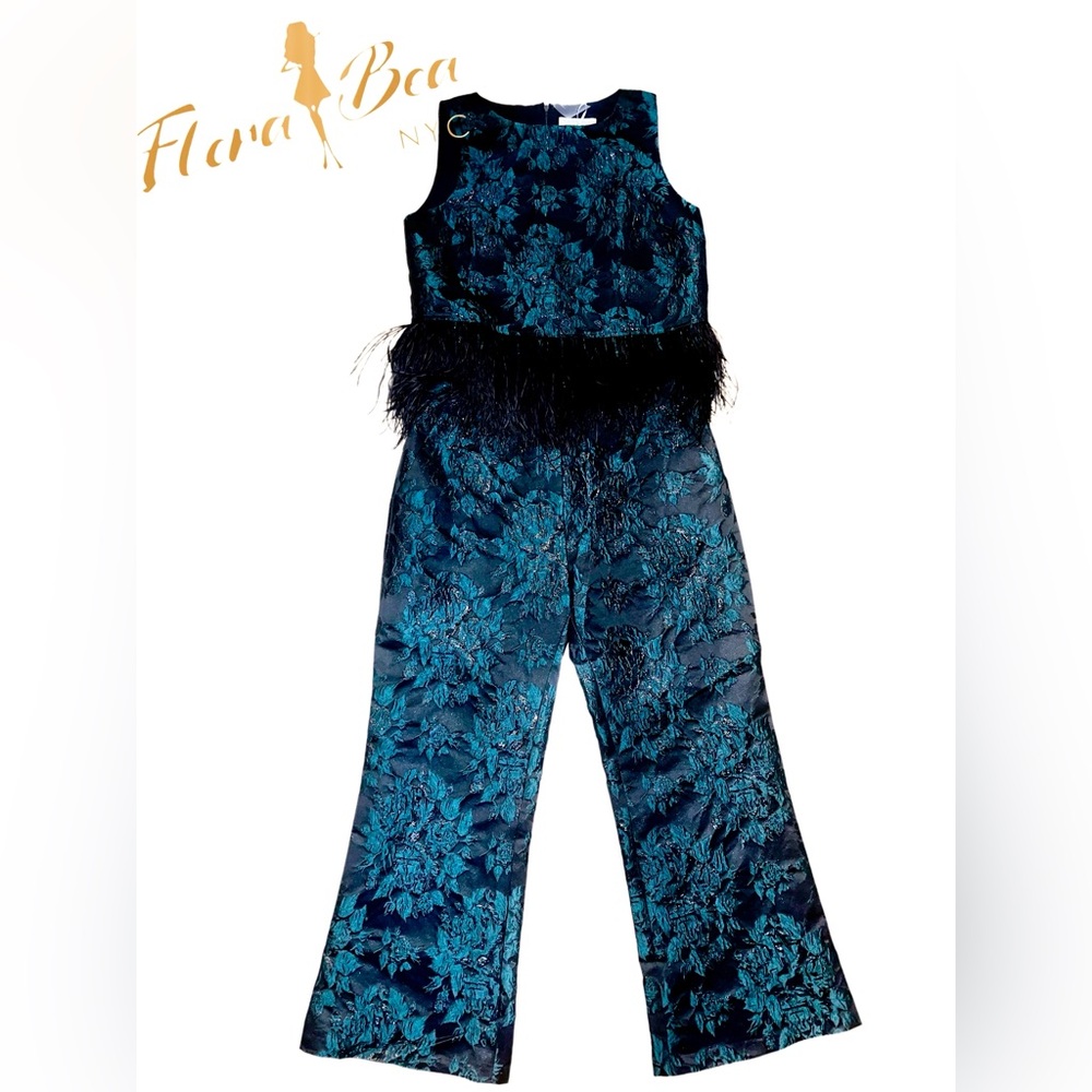#10🆕~ FLORA BEA NYC Bello Top & Kasey Pants in Forest Oak Green Floral Pants Set